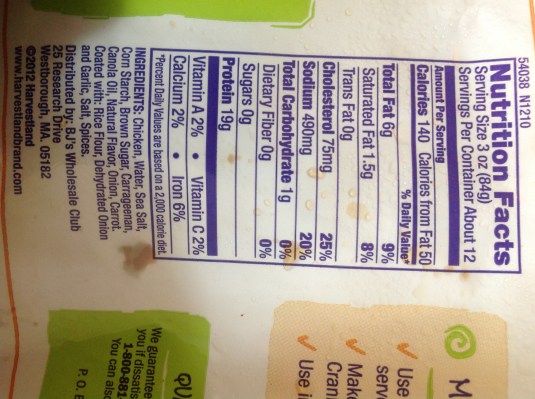 Look at the the Sodium!