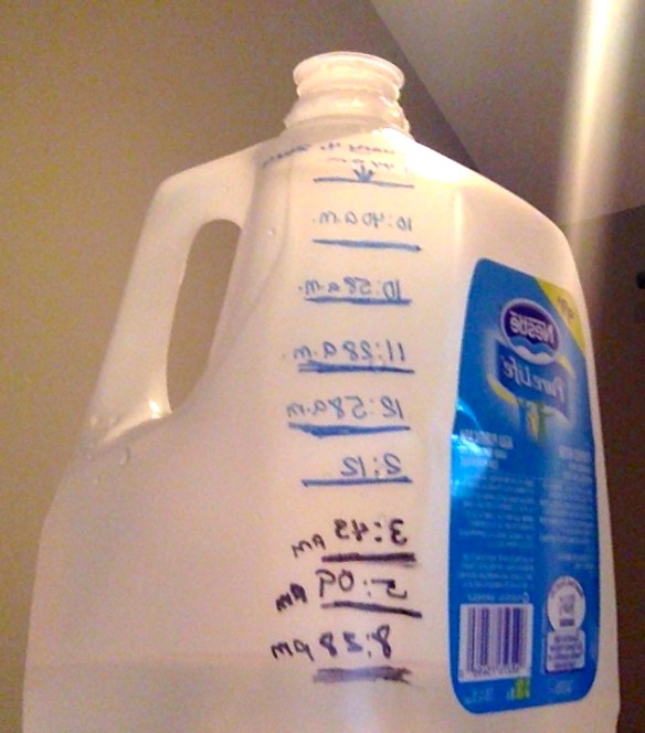 Today's water consumption progress.