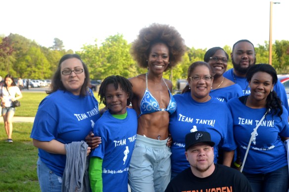 The guy in the front with the black t-shirt is from "Team Karen" who shared in the enthusiasm of my team.  Lol!