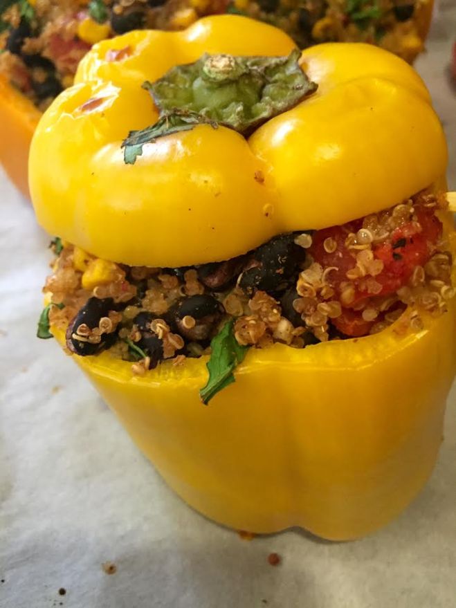 yellow stuffed pepper